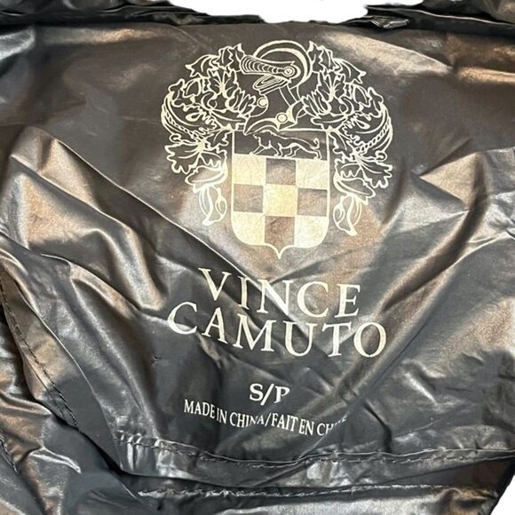 Vince Camuto Women's Down Puffer Vest Herringbone Pattern Full Zip Jacket sz S - Picture 3 of 12